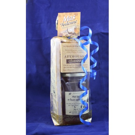 Sachet cadeau miel-savons-nougat